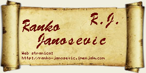 Ranko Janošević vizit kartica